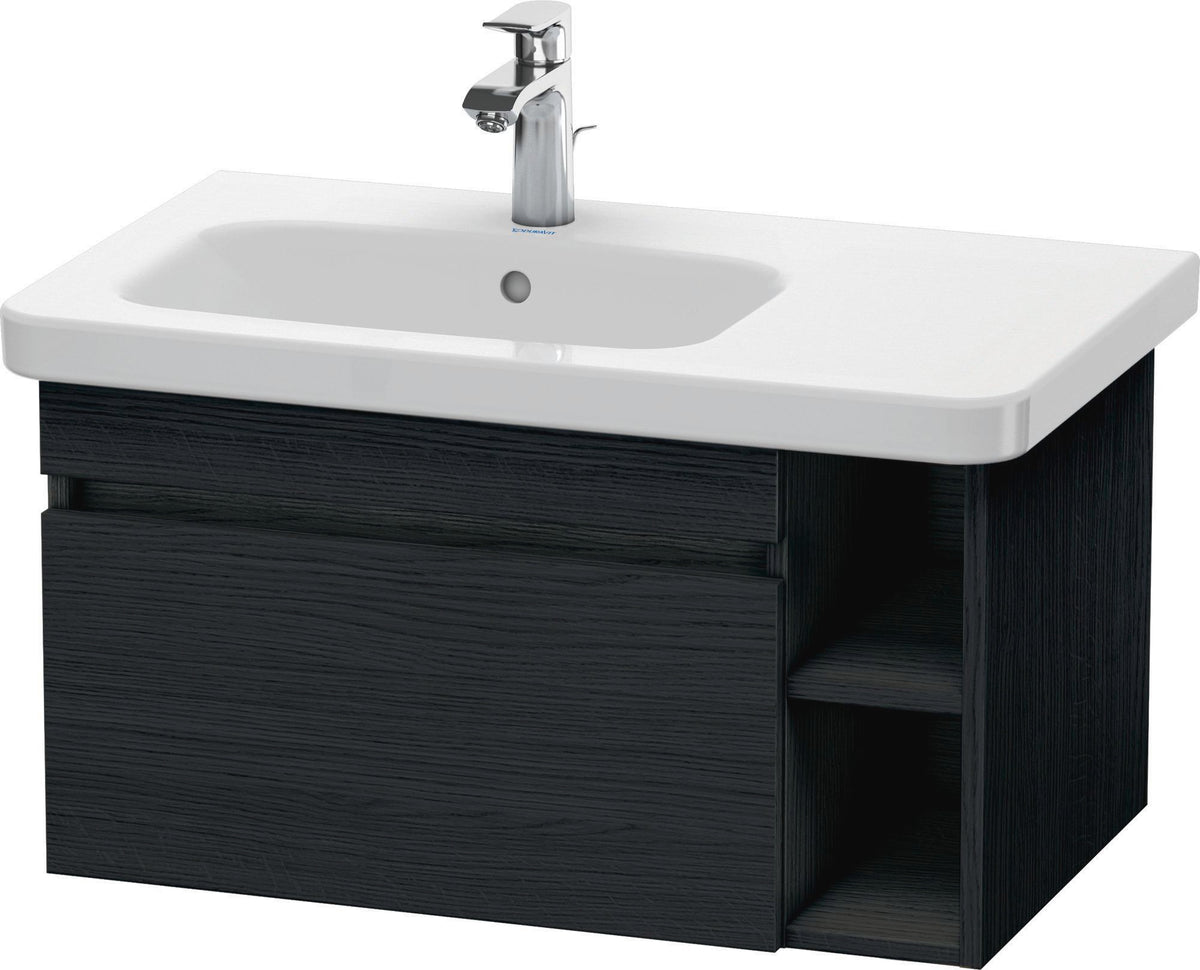 DURAVIT DuraStyle Waschtischunterbau 730 mm betongrau matt – wandhängend mit 1 Auszug & 2 offenen Fächern
