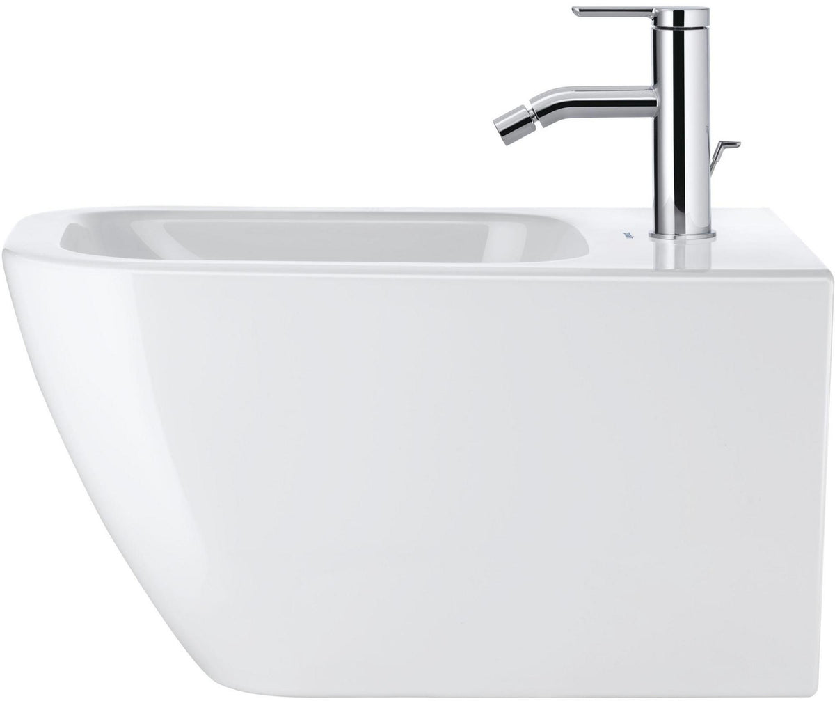 DURAVIT C.1 Einhebel-Bidetmischer Schwarz Matt 121 mm mit Zugstangen-Ablaufgarnitur