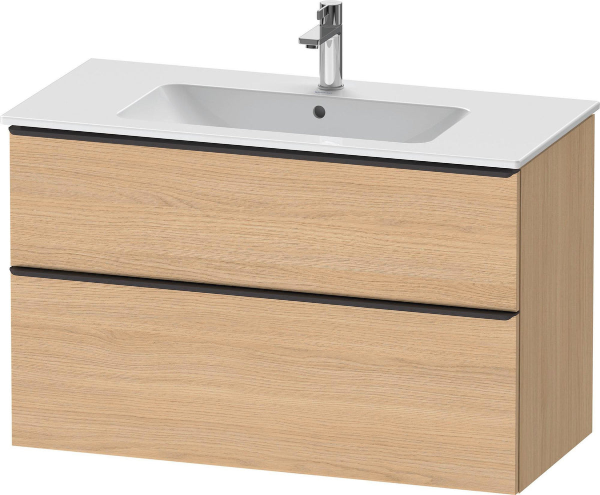 DURAVIT D-Neo Waschtischunterbau 1010 mm Eiche Schwarz mit Bronze Griff