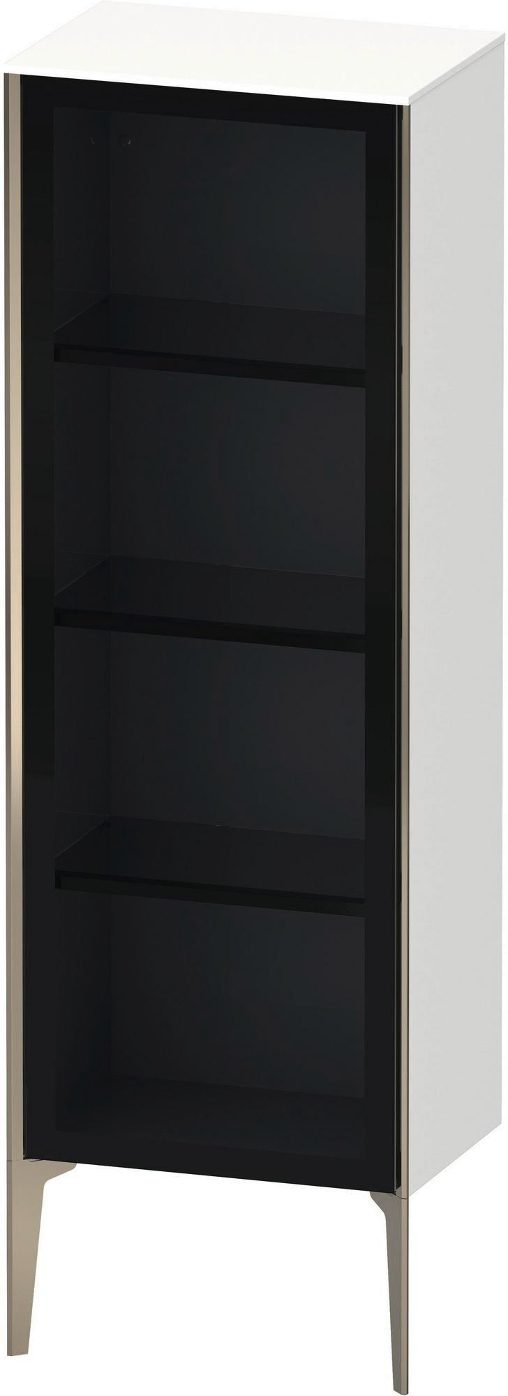 DURAVIT XViu Halbhochschrank 1330 mm Glasfront links champagner matt/betongrau matt