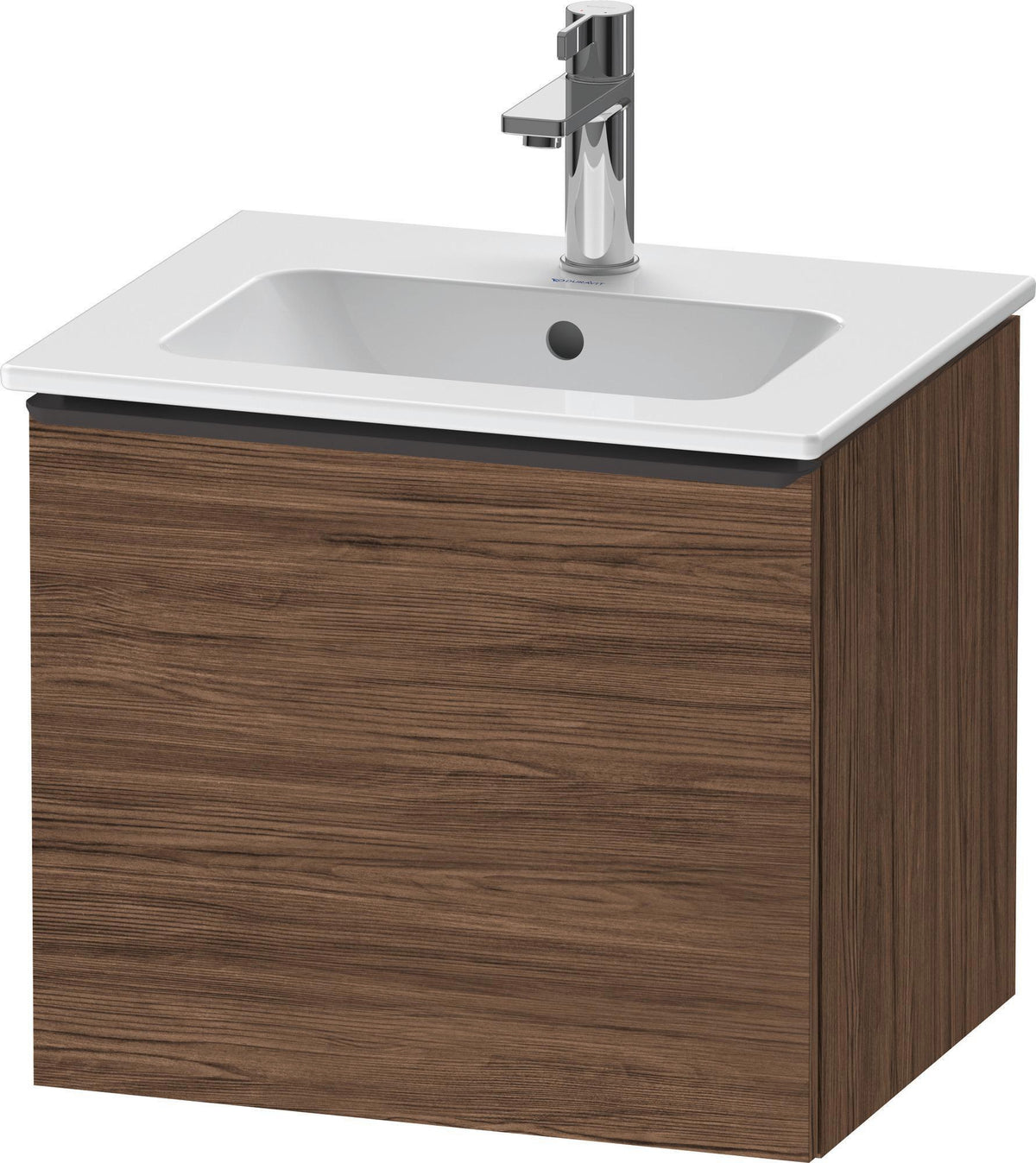 DURAVIT D-Neo Waschtischunterbau 510 mm Eiche Schwarz Matt mit Bronze Griff