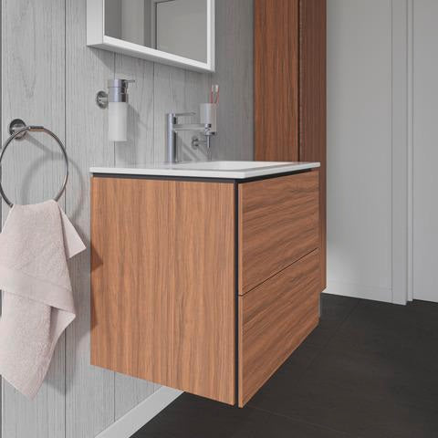 DURAVIT Hochschrank L-Cube 243x400x1760mm Nussbaum Dunkel, 1 Tür rechts, wandhängend