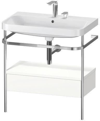 Duravit Waschtischset Happy D.2 Plus 775x490mm Taupe Supermatt – Einrichtungssystem Nussbaum Mitte