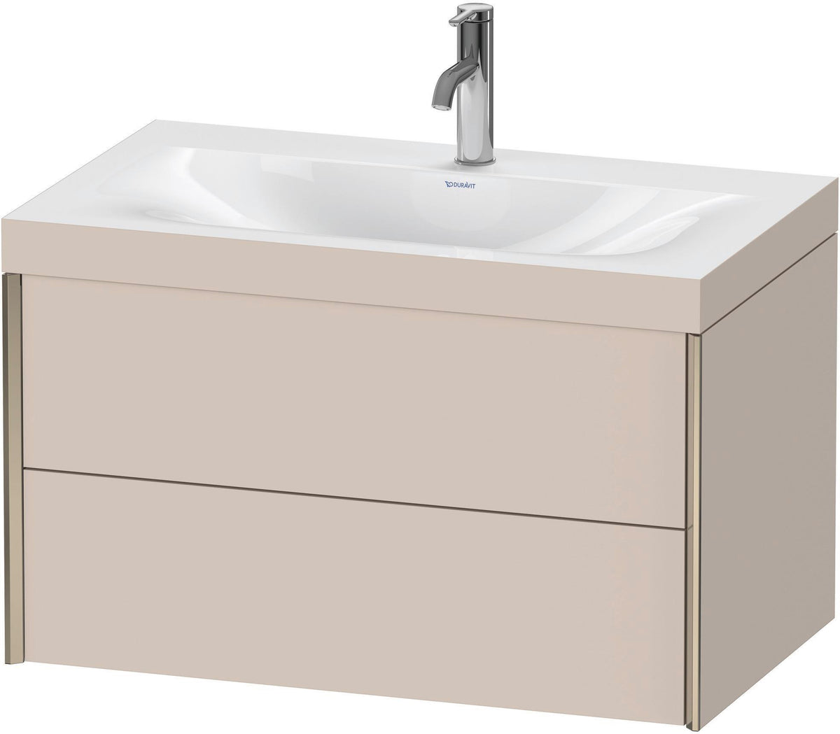 DURAVIT XViu c-bonded Waschtischset 800 mm wandhängend mit 2 Schubkästen und Tip-on-Technik