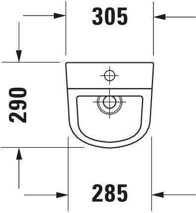 DURAVIT D-Code Urinal weiß spülrandlos Zulauf oben 565 mm – ohne Fliege