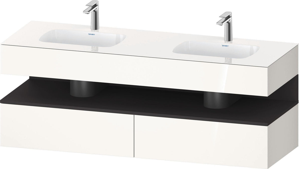 DURAVIT Qatego Studio F. A. Porsche Waschtischset 1600 mm mit Konsolenwaschtischunterbau, 2 Auszüge