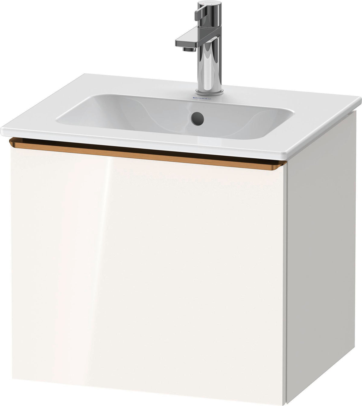 DURAVIT D-Neo Waschtischunterbau 510 mm Eiche Schwarz Matt mit Bronze Griff