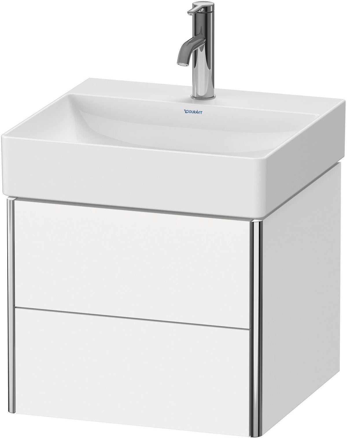 DURAVIT XSquare Waschtischunterbau wandhängend 484 mm, 2 Schubkästen, weiß matt, Tip-On