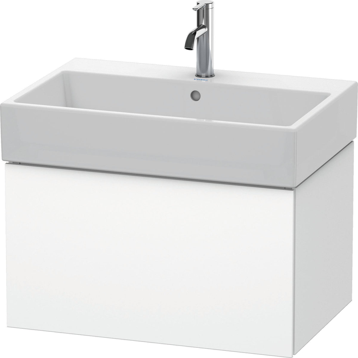 Duravit L-Cube Waschtischunterbau 684 mm weiß matt, 1 Auszug, wandhängend, Tip-On