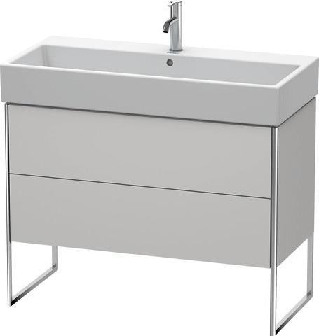 Duravit XSquare Waschtischunterbau 984x731x460 mm mit integriertem Fußgestell, s-matt ES Ahorn