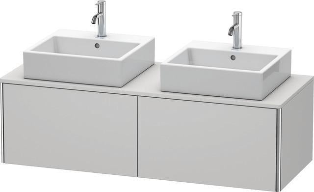 Duravit Waschtischunterbau XSQUARE 1400x400x548mm 2 Auszüge s-matt Eiche Ahorn links