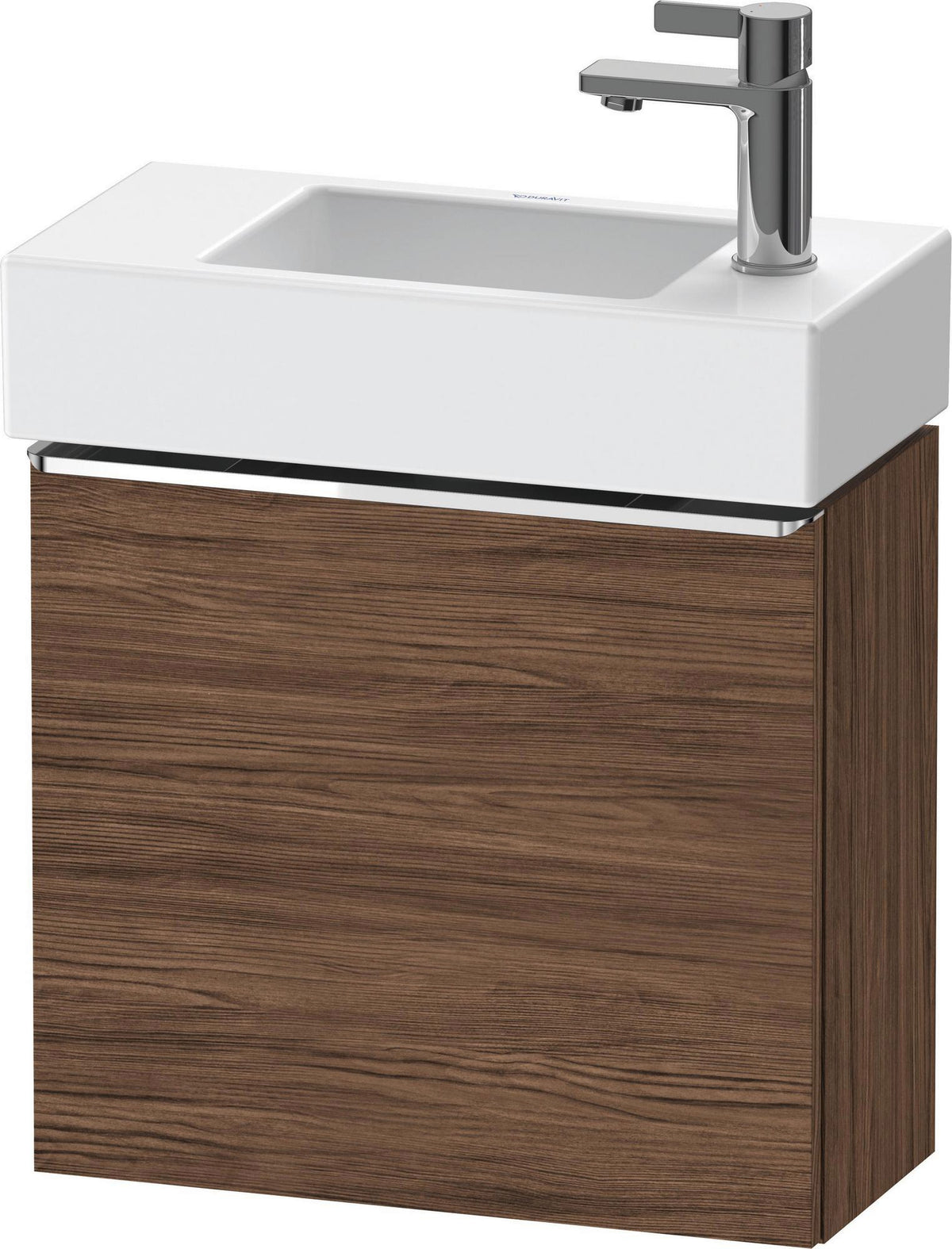 DURAVIT D-Neo Waschtischunterbau 484 mm Eiche Schwarz Matt, 1 Tür, Bronze Griff