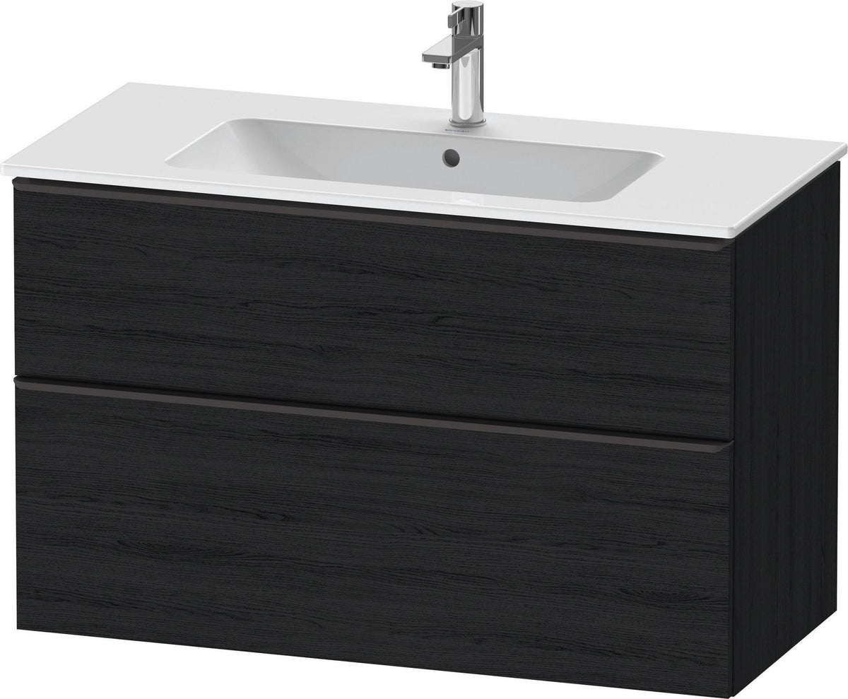 DURAVIT D-Neo Waschtischunterbau 1010 mm Eiche Schwarz mit Bronze Griff