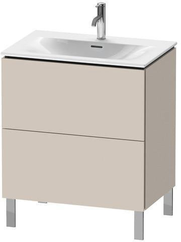 Duravit L-Cube Waschtischunterbau 720 mm weiß matt mit Tip-On-Technik und 2 Auszügen