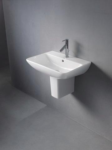 Duravit Waschtisch ME by Starck 600 mm Weiß Seidenmatt mit Überlauf und Hahnlochbank
