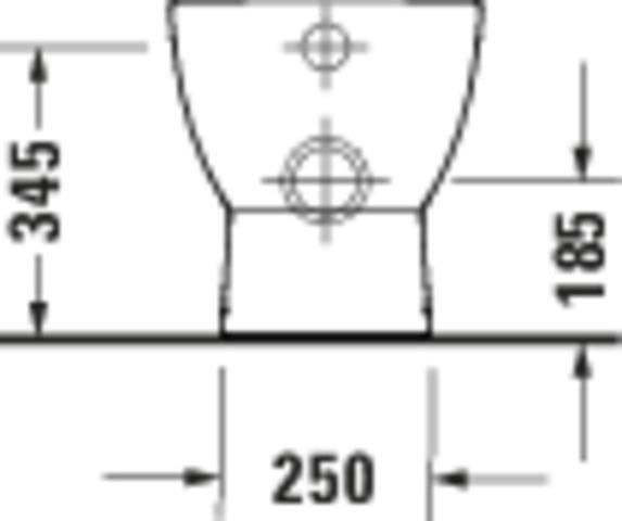 Duravit D-Code 2.0 Stand-WC 480 mm spülrandlos weiß, Abgang waagerecht, Compact