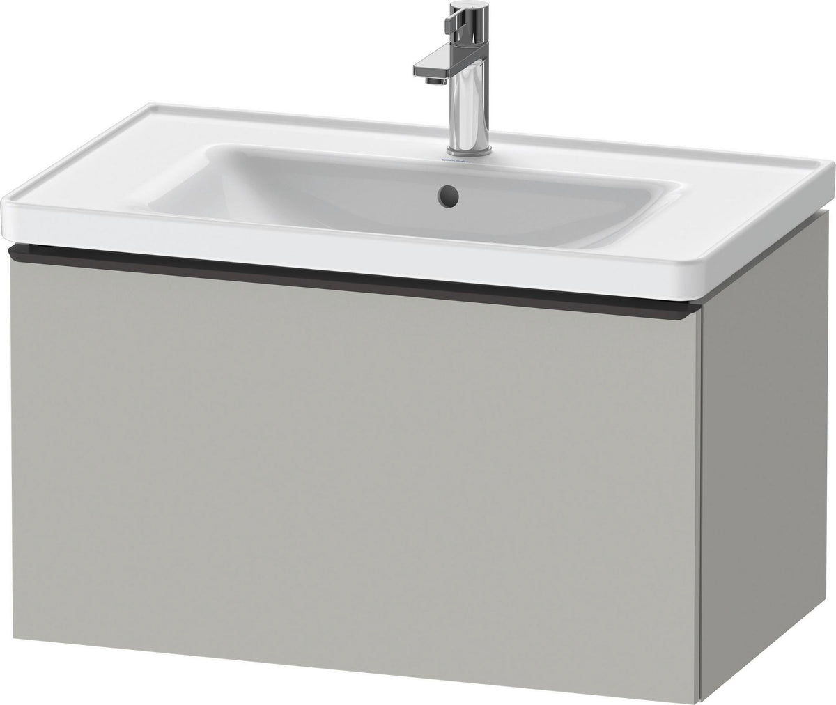 Duravit D-Neo Waschtischunterbau 784 mm Eiche Schwarz Matt mit 1 Auszug und Bronze-Griff