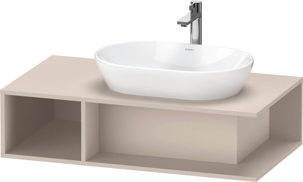 Duravit D-Neo Waschtischunterbau 800 mm Betongrau Matt – Wandhängend, 1 offenes Fach links