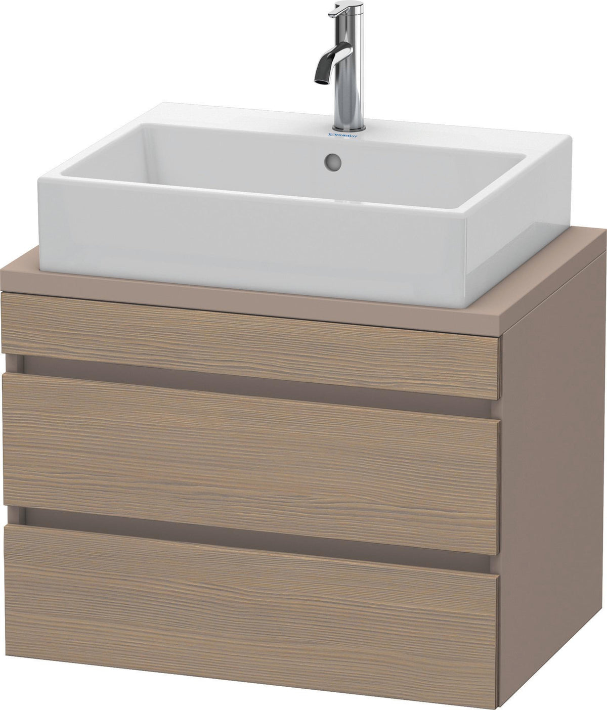 Duravit DuraStyle Konsolenwaschtischunterbau 700 mm Eiche Terra/Weiß Matt mit 2 Schubkästen