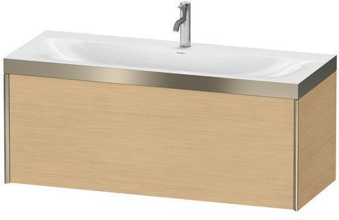 Duravit Möbelwaschtischset XViu 1200x480mm mit Unterbau, 1 Auszug, Ahorn mitte