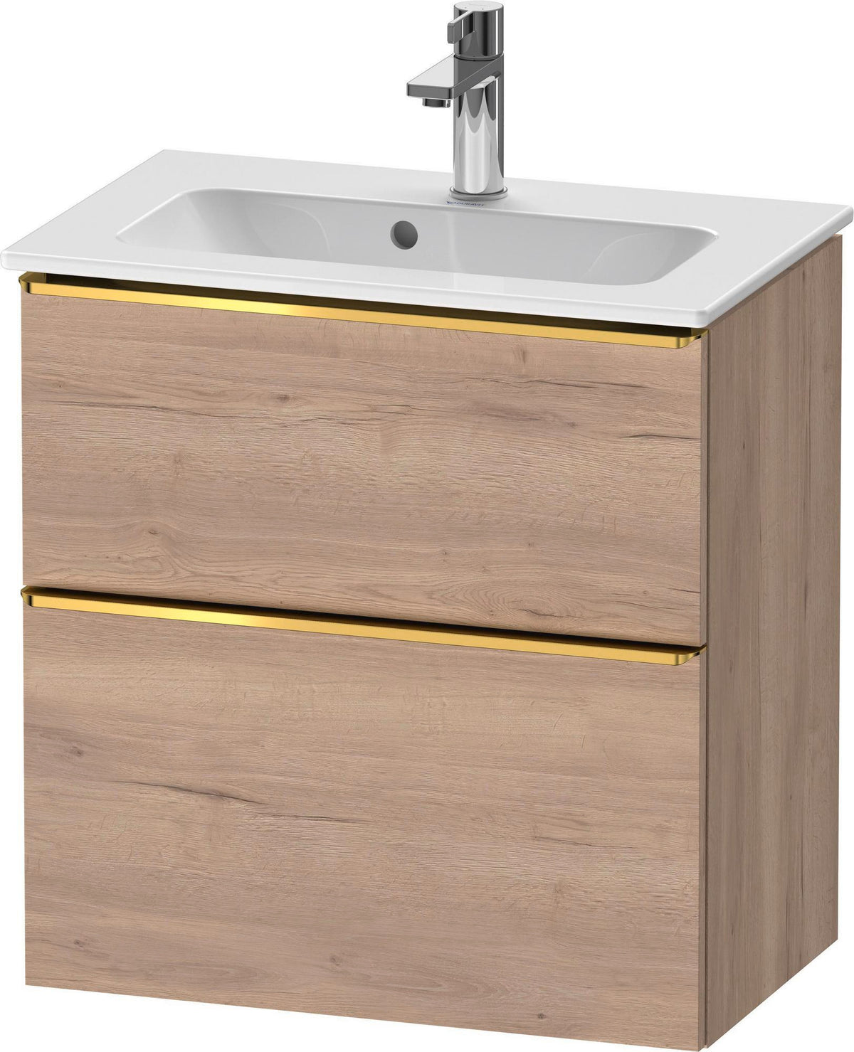 Duravit D-Neo Waschtischunterbau 610 mm betongrau matt mit Soft-Close und Bronze-Griff