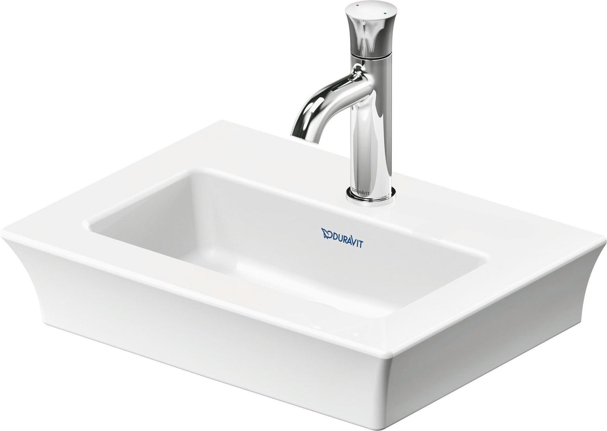 DURAVIT White Tulip Handwaschbecken 450 mm von Philippe Starck – Weiß, 1 Hahnloch, wandhängend