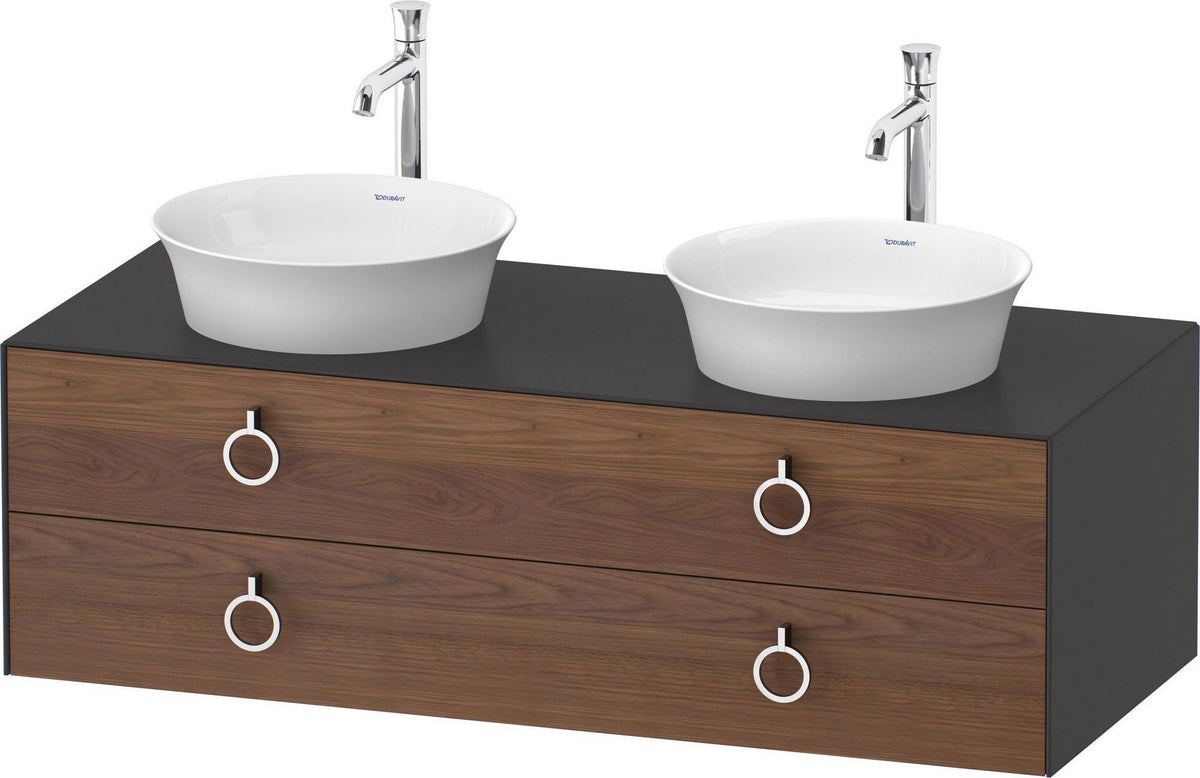 DURAVIT White Tulip Waschtischunterbau 1300 mm, 2 Schubkästen, wandhängend, Weiß Seidenmatt