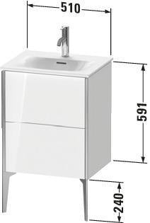 Duravit Waschtischunterbau XVIU 591x510x420mm Prof. Champ matt weiß matt