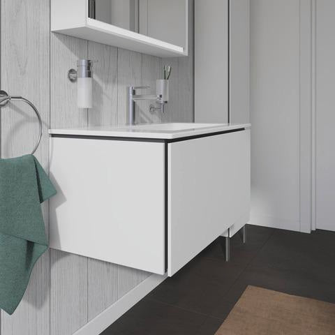 DURAVIT Hochschrank L-Cube 243x400x1760mm, 1 Tür links, weiß matt – Soft-Close, 4 Glasböden