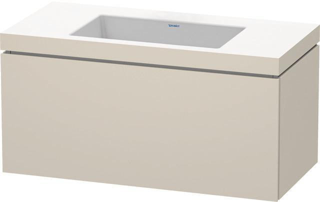 DURAVIT L-Cube Waschtischset 1000x480mm mit Vero Air Möbelwaschtisch, ohne Überlauf, s-matt