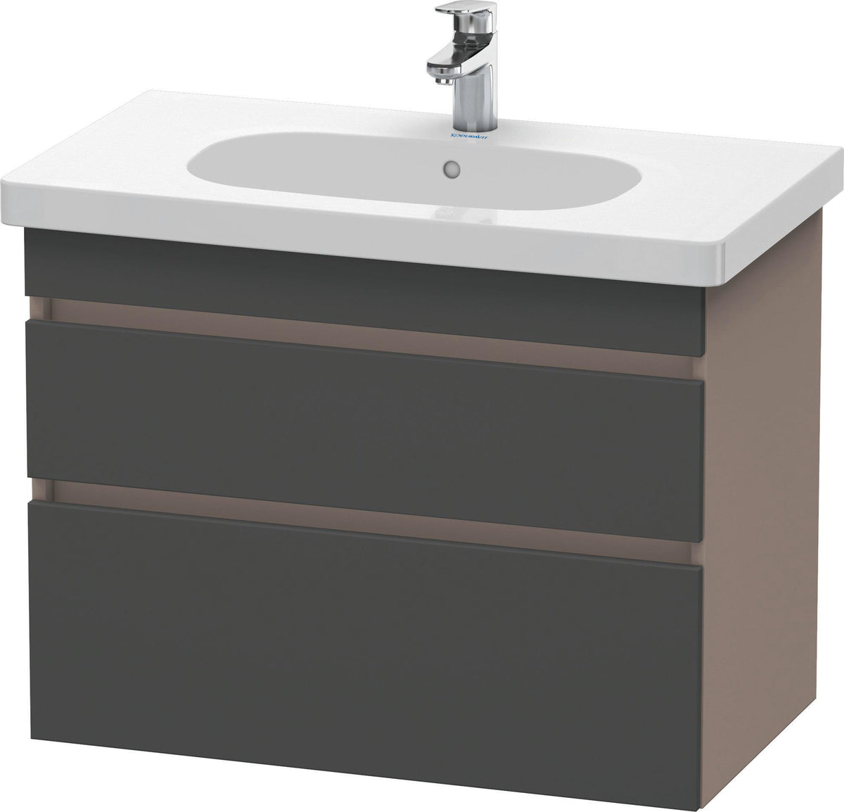DURAVIT DuraStyle Waschtischunterbau 800 mm wandhängend, 2 Schubkästen, weiß matt – mit Soft-Close