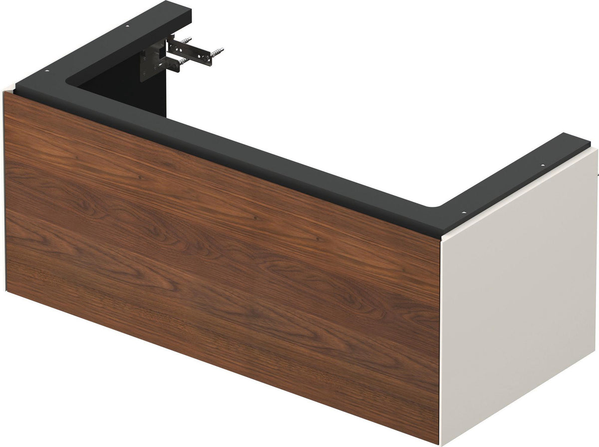 DURAVIT White Tulip Waschtischunterbau 984 mm, 1 Auszug, Nussbaum/Taupe Hochglanz