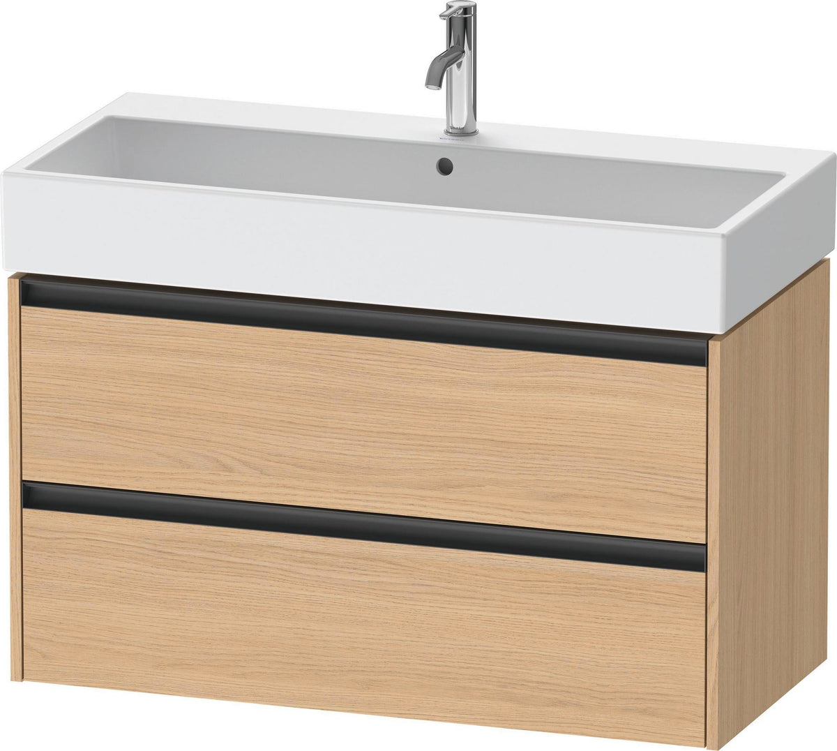 DURAVIT Ketho.2 Waschtischunterbau wandhängend betongrau matt 984 mm mit 2 Schubkästen