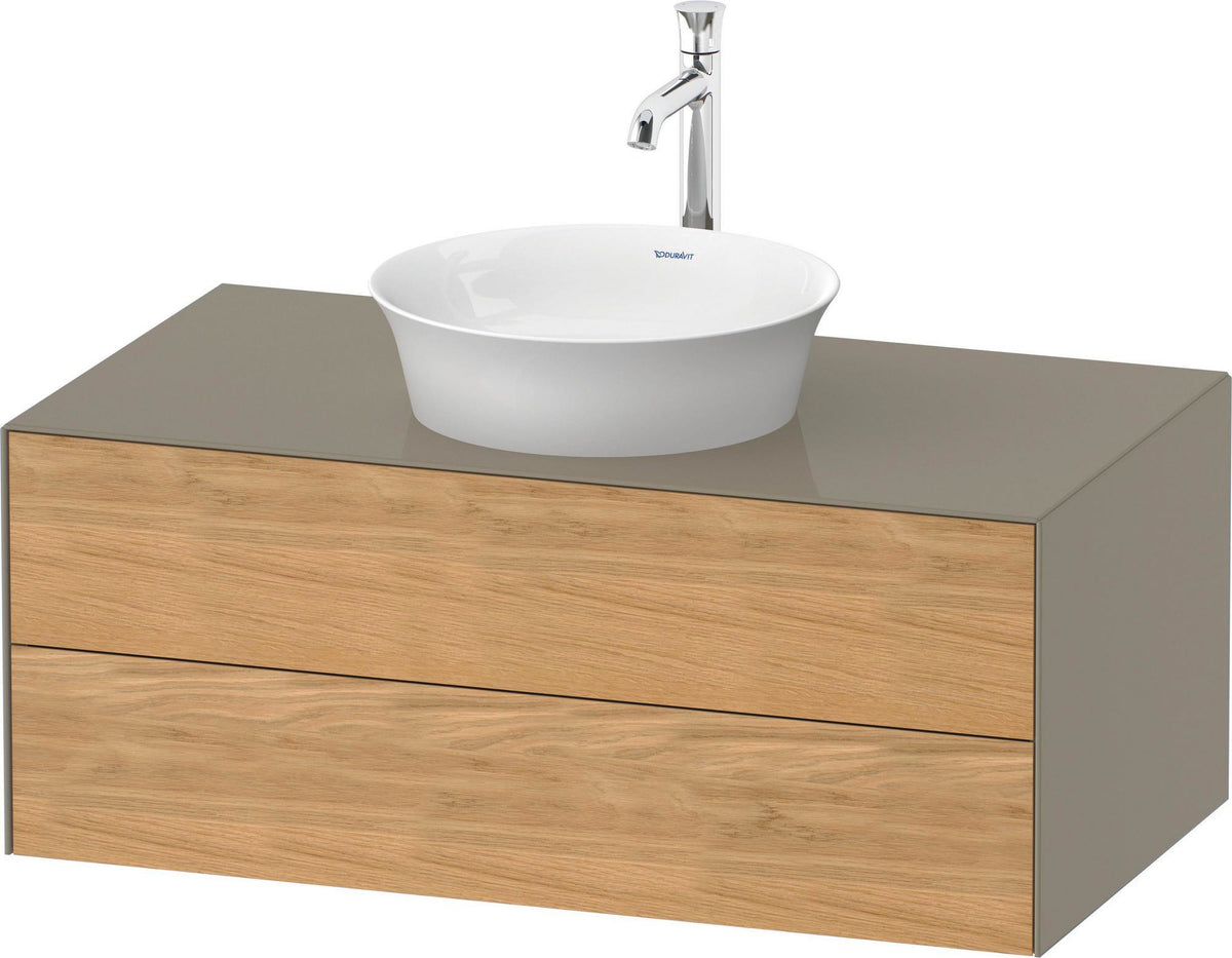 DURAVIT White Tulip Waschtischunterbau wandhängend 1000 mm, 2 Schubkästen, Weiß Seidenmatt