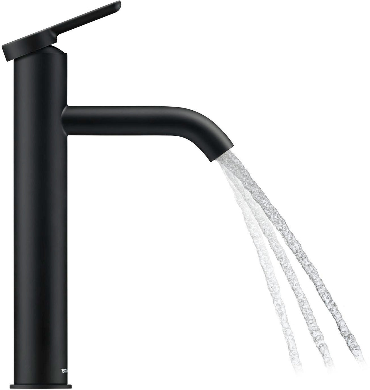 DURAVIT C.1 Einhebel-Waschtischmischer L ohne Zugstange, Schwarz Matt, 136 mm Ausladung