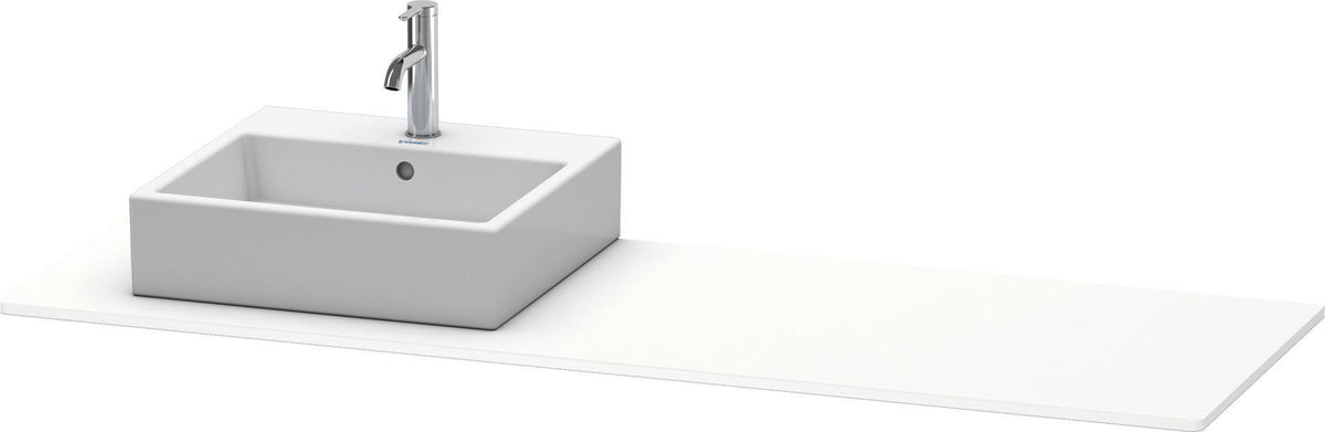 Duravit XSquare Konsole 1600x550x16mm Weiß Super Matt – Waschtischplatte mit Ausschnitt