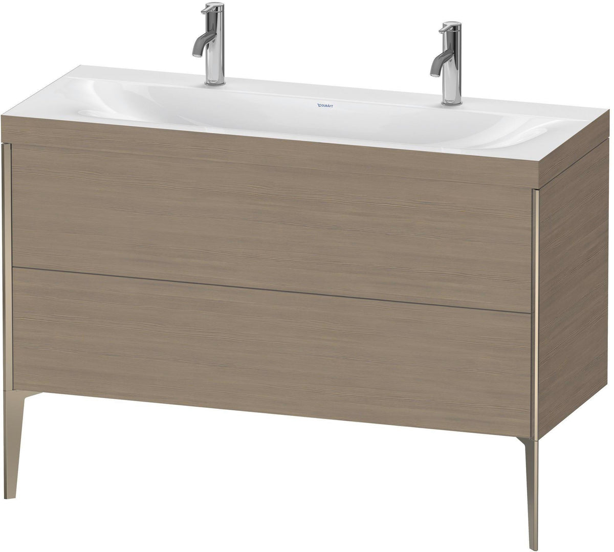 DURAVIT XViu c-bonded Waschtischunterbauset 1200 mm Eiche mit 2 Auszügen