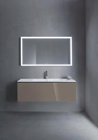 DURAVIT ME by Starck Möbelwaschtisch 1230 mm Weiß Seidenmatt mit Überlauf und 1 Hahnloch