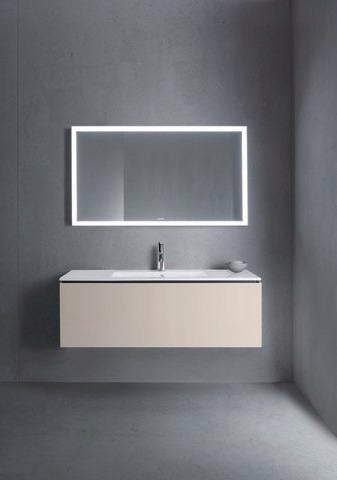 DURAVIT ME by Starck Möbelwaschtisch 1230 mm Weiß Seidenmatt mit Überlauf und 1 Hahnloch