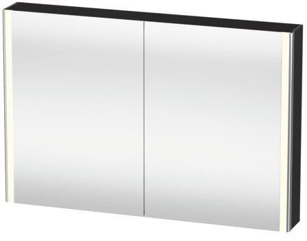 Duravit XSquare Spiegelschrank 1200 mm mit LED-Beleuchtung & Soft-Close, Weiß Seidenmatt