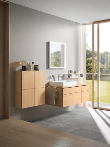 DURAVIT DuraSquare Waschtisch 600 mm, ohne Überlauf, mit Hahnlochbank, weiß – rechteckiges Design