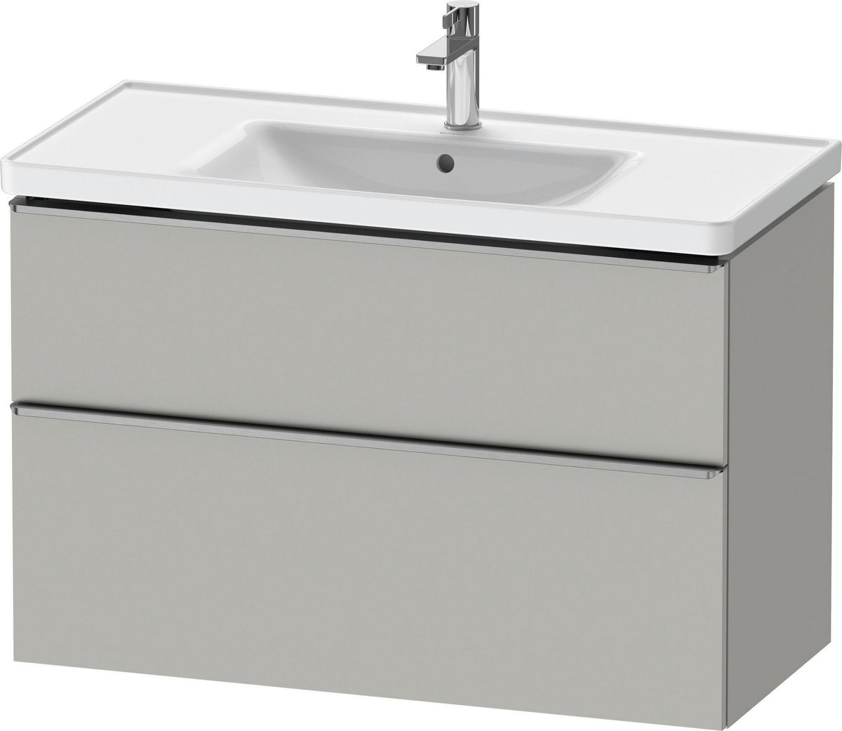 DURAVIT D-Neo Waschtischunterbau 984 mm betongrau matt mit Soft-Close und Bronze-Griff