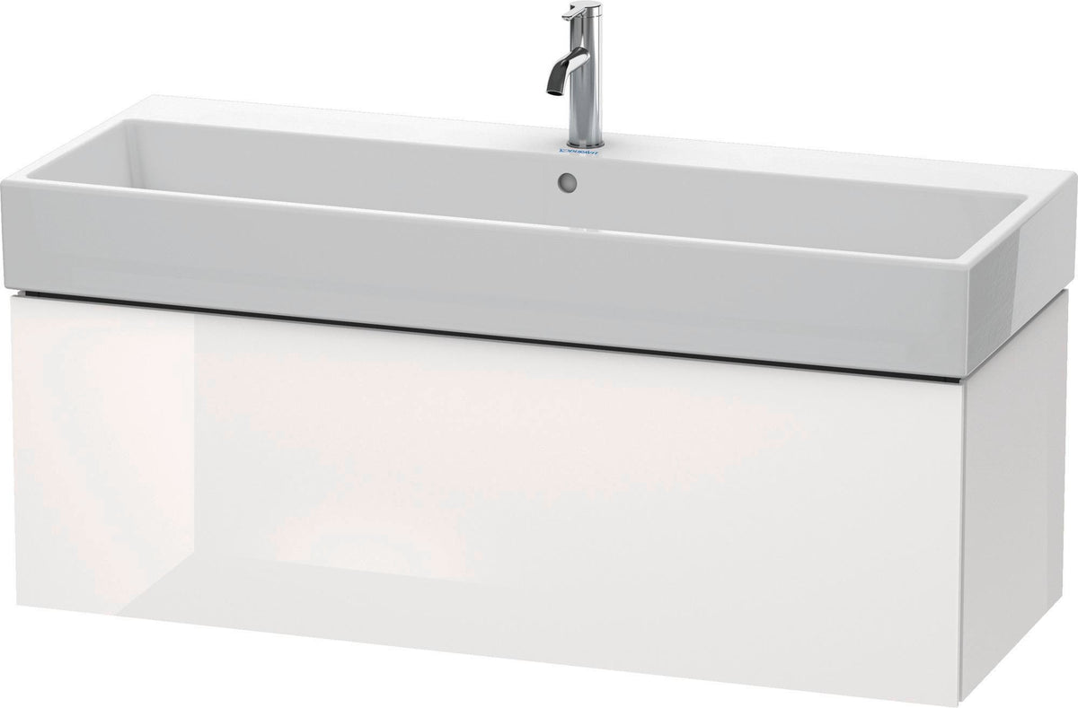 DURAVIT L-Cube Waschtischunterbau 1184 mm, 1 Auszug, Weiß Matt, Tip-On