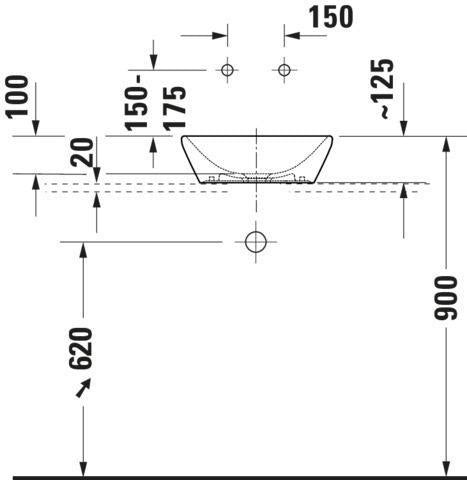 Duravit D-Neo Aufsatzbecken 400x400mm Weiß mit HygieneGlaze – Quadratisches Design