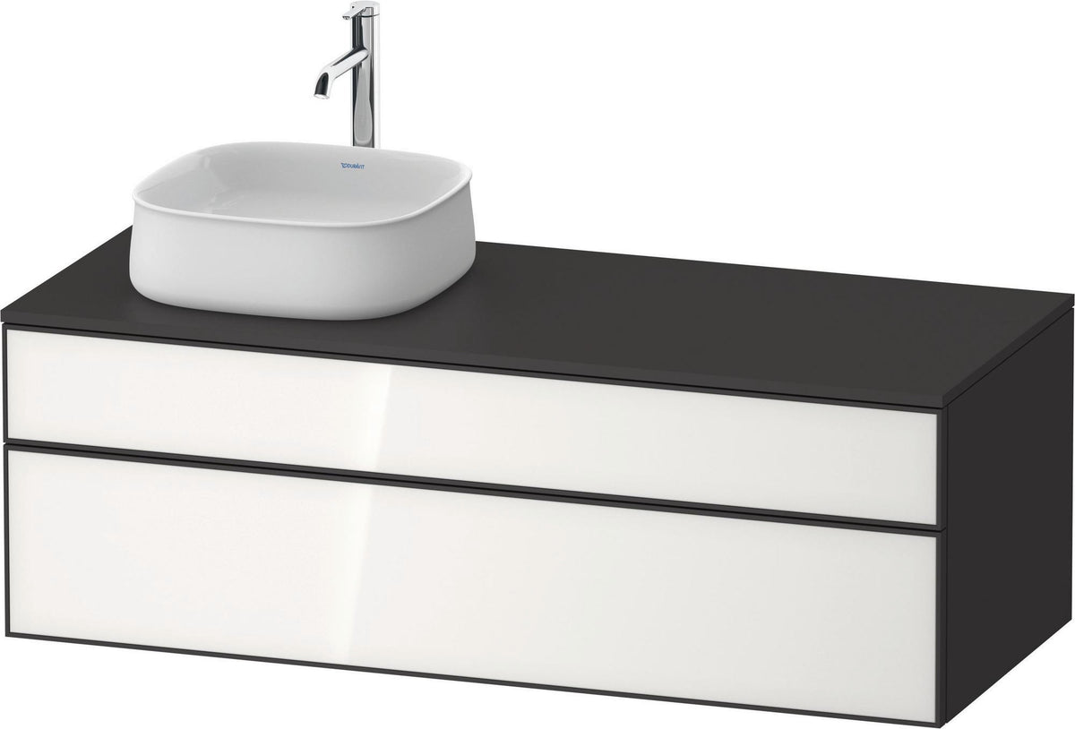 DURAVIT Zencha Konsolen-Waschtischunterbau 1300 mm Eiche Anthrazit wandhängend