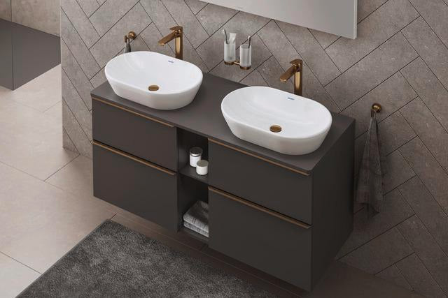 DURAVIT Wave Einhebel-Waschtischmischer XL Bronze Gebürstet ohne Zugstange