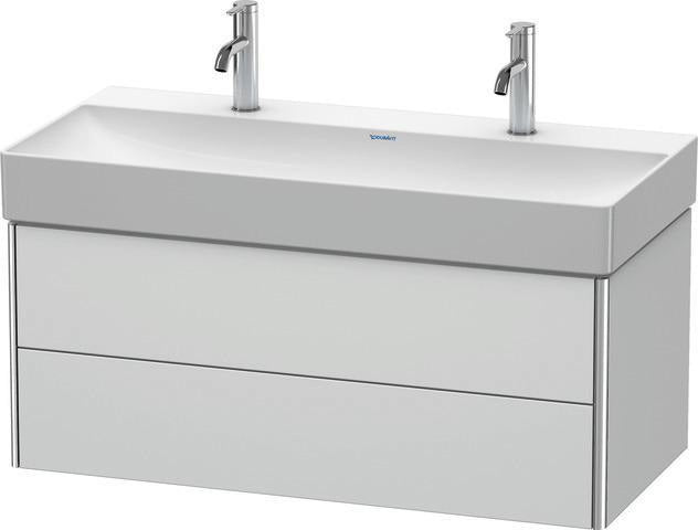 Duravit XSquare Waschtischunterbau 984 mm mit zwei Schubkästen in Steingrau matt