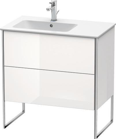 Duravit XSquare Waschtischunterbau 810x832x478mm mit 2 Auszügen, s-matt Eiche, integriertes Fußgestell