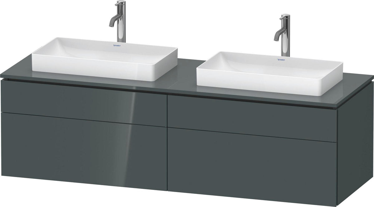 Duravit L-Cube Waschtischunterbau 1620 mm taupe supermatt, wandhängend, Tip-On