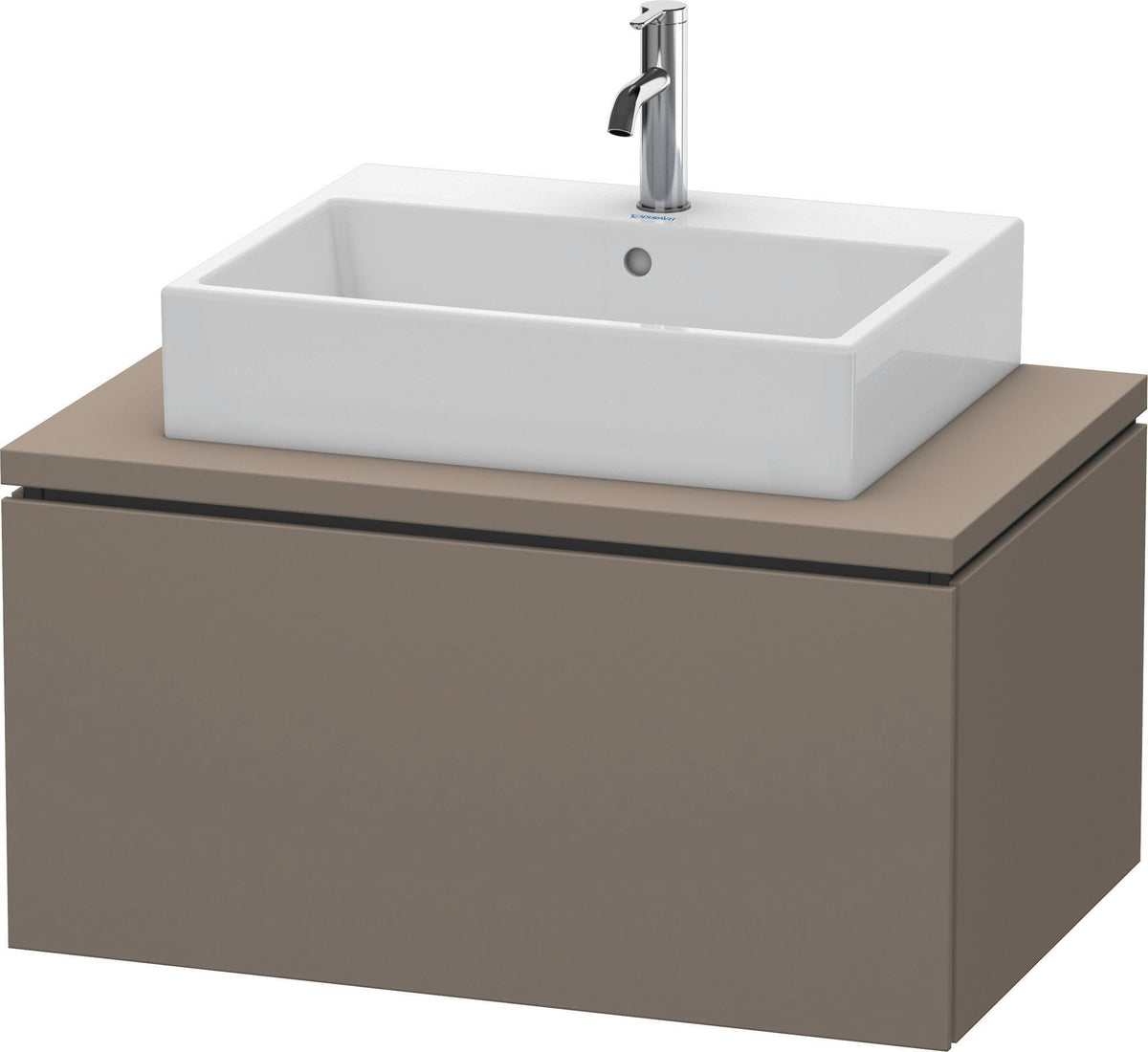 Duravit L-Cube Konsolenwaschtischunterbau 820 mm betongrau matt, 1 Auszug, wandhängend